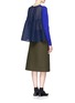 Figure View - Click To Enlarge - SACAI LUCK - Broderie anglaise back wool cardigan