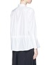 Back View - Click To Enlarge - SACAI LUCK - Drawstring cotton blend poplin shirt