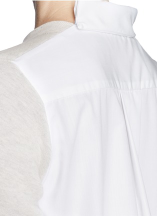 Back View - Click To Enlarge - SACAI LUCK - Poplin back sweatshirt dress
