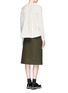Figure View - Click To Enlarge - SACAI LUCK - Drawstring hem cable knit wool cardigan