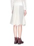 Back View - Click To Enlarge - SACAI LUCK - Drawstring hem cable knit wool flare skirt