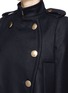 Detail View - Click To Enlarge - SACAI LUCK - Brass button wool felt military cape coat