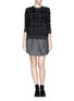Figure View - Click To Enlarge - THEORY - 'Jaidyn PL' furry velvet check sweater