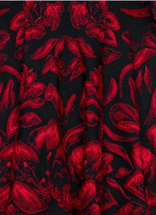 Detail View - Click To Enlarge - ALEXANDER MCQUEEN - Mosaic tulip jacquard knit dress