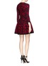 Back View - Click To Enlarge - ALEXANDER MCQUEEN - Mosaic tulip jacquard knit dress