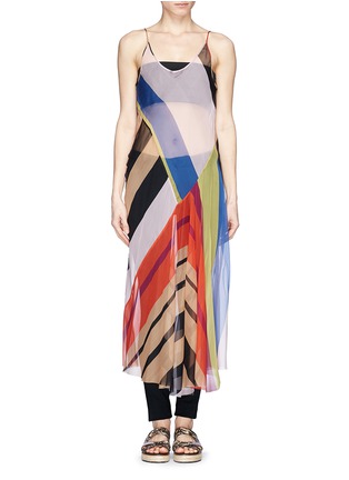 Main View - Click To Enlarge - DRIES VAN NOTEN - 'Dibelle' stripe silk chiffon camisole dress