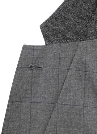 Detail View - Click To Enlarge - ARMANI COLLEZIONI - Windowpane check virgin wool suit