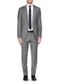 Main View - Click To Enlarge - ARMANI COLLEZIONI - Windowpane check virgin wool suit