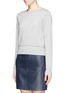 Front View - Click To Enlarge - SANDRO - Double layer hem sweater 