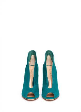 Figure View - Click To Enlarge - GIANVITO ROSSI - V-throat suede booties