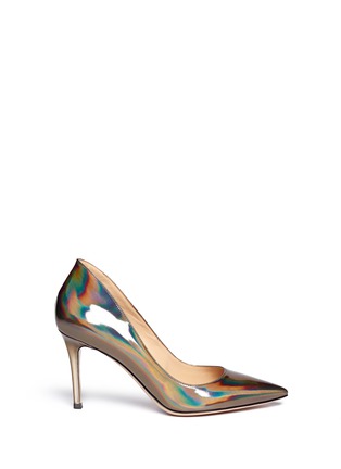 Main View - Click To Enlarge - GIANVITO ROSSI - Holographic leather pumps