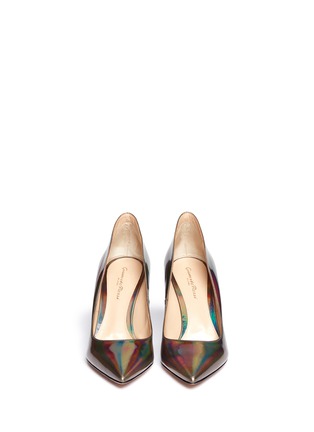 Figure View - Click To Enlarge - GIANVITO ROSSI - Holographic leather pumps