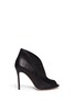 Main View - Click To Enlarge - GIANVITO ROSSI - V-throat cracked leather booties