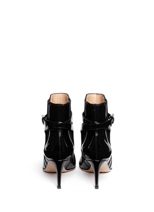 Back View - Click To Enlarge - GIANVITO ROSSI - Patent leather Chelsea boots