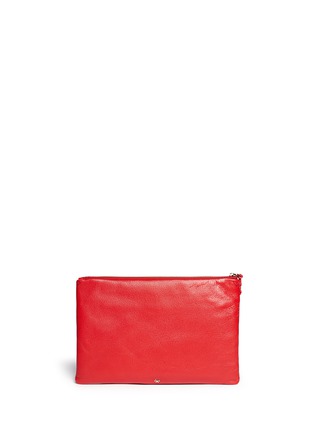 Back View - Click To Enlarge - ANYA HINDMARCH - 'Georgiana Daz' embossed leather tassel zip clutch