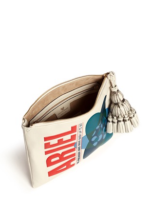 Detail View - Click To Enlarge - ANYA HINDMARCH - 'Georgiana Ariel' embossed leather clutch