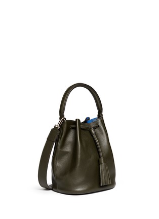 Front View - Click To Enlarge - ANYA HINDMARCH - 'Vaughan Crossbody' leather bucket bag