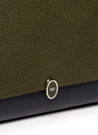 Detail View - Click To Enlarge - ANYA HINDMARCH - 'Bathurst' small snakeskin trim leather satchel
