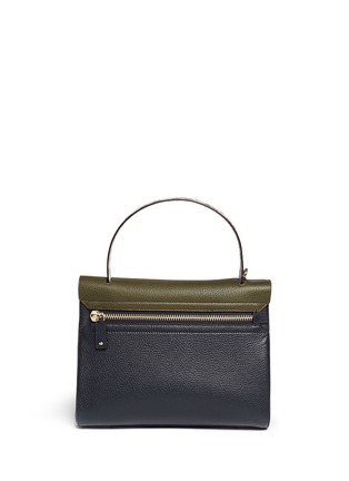 Back View - Click To Enlarge - ANYA HINDMARCH - 'Bathurst' small snakeskin trim leather satchel