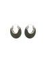 Main View - Click To Enlarge - SAMUEL KUNG - Diamond jade 18k gold hoop earrings