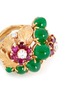  - SAMUEL KUNG - Diamond ruby necklace bangle earrings ring and brooch set