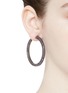 Figure View - Click To Enlarge - KENNETH JAY LANE - Crystal pavé hoop clip earrings