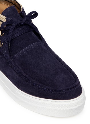 Detail View - Click To Enlarge - PORTS 1961 - Grosgrain trim suede sneakers