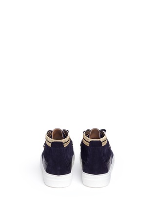 Back View - Click To Enlarge - PORTS 1961 - Grosgrain trim suede sneakers