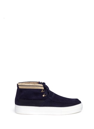 Main View - Click To Enlarge - PORTS 1961 - Grosgrain trim suede sneakers