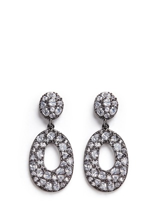 Main View - Click To Enlarge - CZ BY KENNETH JAY LANE - Cubic zirconia oval drop earrings