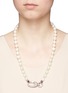 Figure View - Click To Enlarge - CZ BY KENNETH JAY LANE - Cubic zirconia pavé faux pearl necklace
