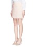 Front View - Click To Enlarge - VALENTINO GARAVANI - Daisy appliqué Crepe Couture skirt