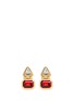Main View - Click To Enlarge - KENNETH JAY LANE - Glass stone gold plated hinged drop earrings