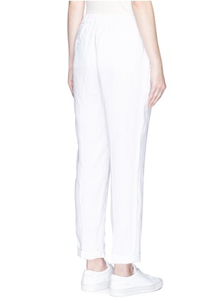 Back View - Click To Enlarge - JAMES PERSE - Elastic waist linen canvas pants