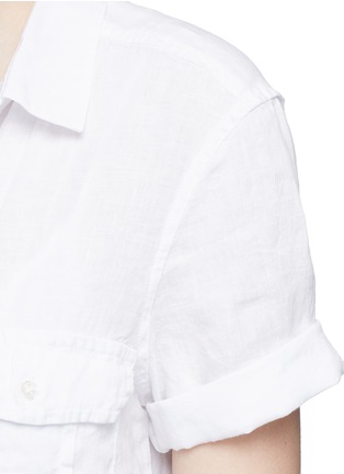 Detail View - Click To Enlarge - JAMES PERSE - 'Utility' linen shirt dress