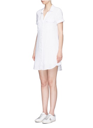 Front View - Click To Enlarge - JAMES PERSE - 'Utility' linen shirt dress