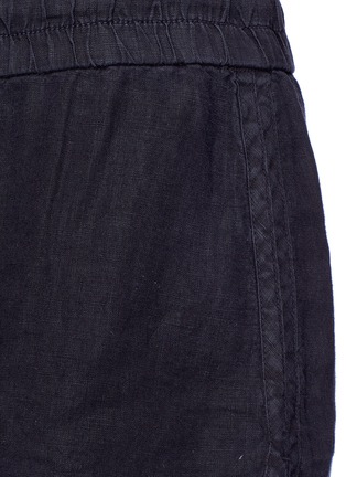 Detail View - Click To Enlarge - JAMES PERSE - Drawstring garment dyed linen shorts