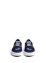 Front View - Click To Enlarge - LANVIN - 'Oxford' crane embroidered canvas sneakers