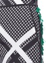 Detail View - Click To Enlarge - MSGM - Crisscross print embellished silk wide leg pants