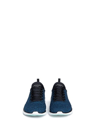 Front View - Click To Enlarge - ATHLETIC PROPULSION LABS - 'TechLoom Phantom' metallic knit sneakers