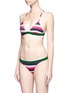 Figure View - Click To Enlarge - RYE  - 'Sparks' stripe bikini set