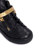 Detail View - Click To Enlarge - 73426 - 'Nicki Junior' croc embossed leather toddler sneakers