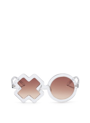 Main View - Click To Enlarge - SONS + DAUGHTERS - 'XO' kids acetate sunglasses