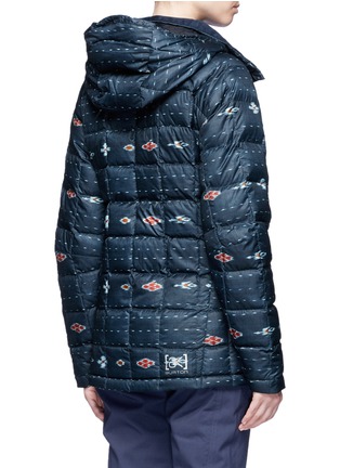 Back View - Click To Enlarge - BURTON - 'Baker' floral ikat stripe print quilted down insulator jacket