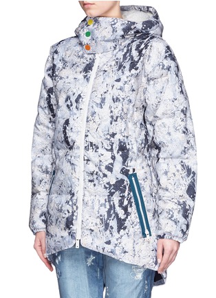 Front View - Click To Enlarge - BURTON - x L.A.M.B. 'Bolan' Paint Crackle print down snowboard jacket