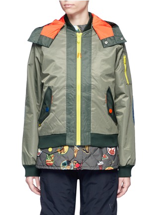 Main View - Click To Enlarge - BURTON - x L.A.M.B. 'Cherry' bomber jacket with detachable down vest