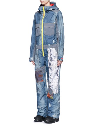 Front View - Click To Enlarge - BURTON - x L.A.M.B. 'Suzi' patchwork denim print snowboard jumpsuit