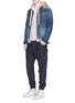 Figure View - Click To Enlarge - NSF - 'Adams' faux shearling collar denim jacket