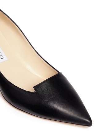 Detail View - Click To Enlarge - JIMMY CHOO - 'Allure' notched vamp leather pumps