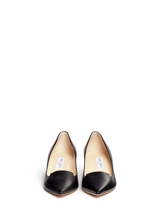 Front View - Click To Enlarge - JIMMY CHOO - 'Allure' notched vamp leather pumps